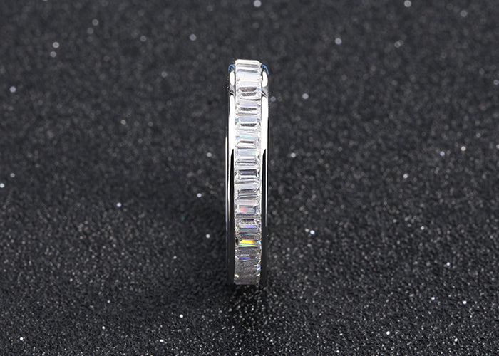 BaguettesEternityWeddingBandRingforWomenCubicZirconiaGingerLyneCollection_Silver-6