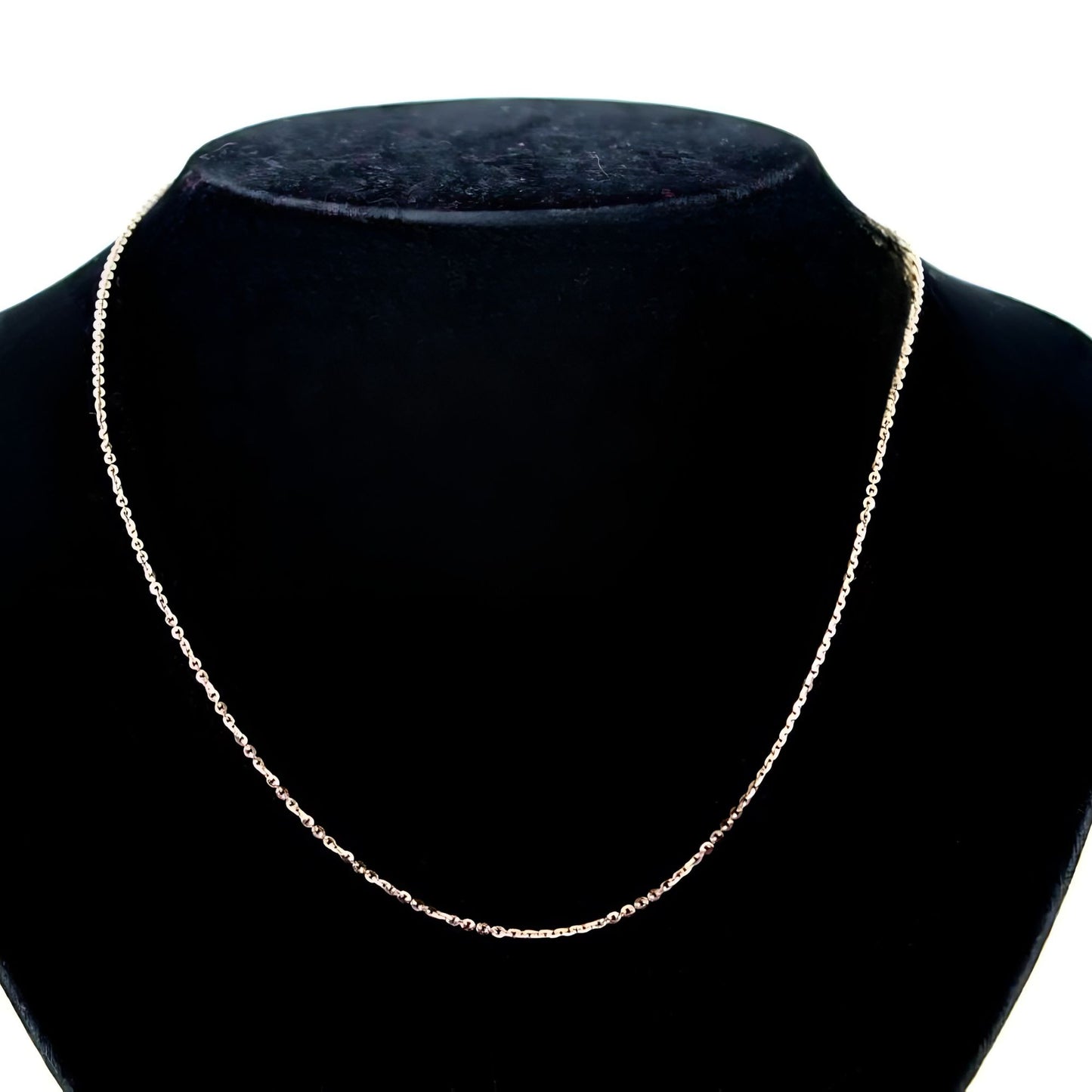 CableChainWomensMens18InchWith2"ExtenderGoldPlatedSterlingSilver1mmWidthGingerLyne_Gold-3