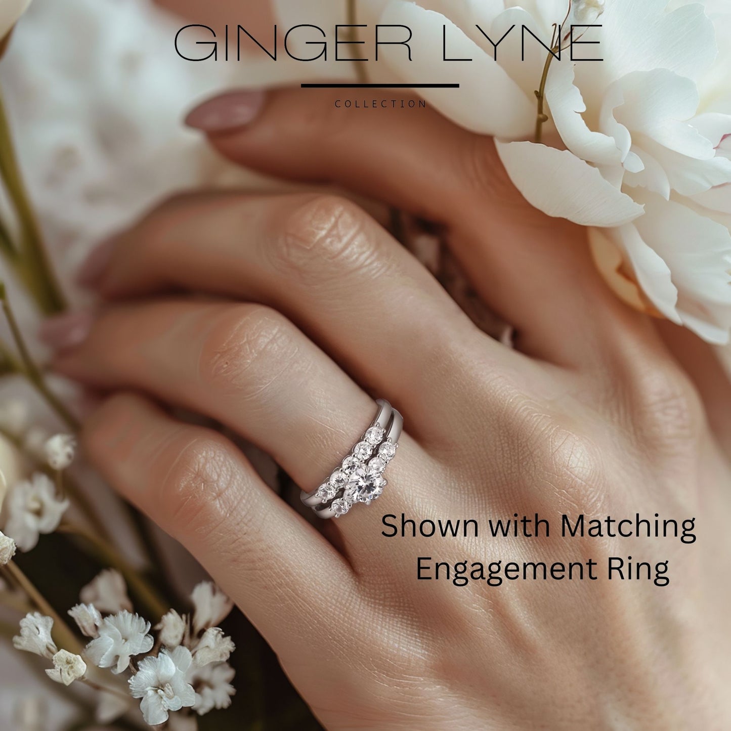 LeShaAnniversaryRingWeddingBandforWomenCubicZirconiaSterlingSilverbyGingerLyne_Silver-4