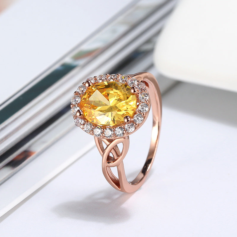 HaloYellowCzEngagementRingforWomenRoseGoldPlatedSterlingSilverGingerLyneCollection_Yellow-3