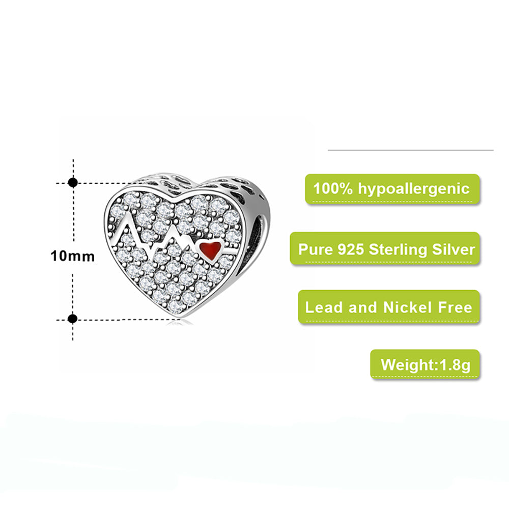 HeartbeatLoveHeartBeadCharmClearCubicZirconiaSterlingSilverWomensGingerLyneCollection_Silver-4