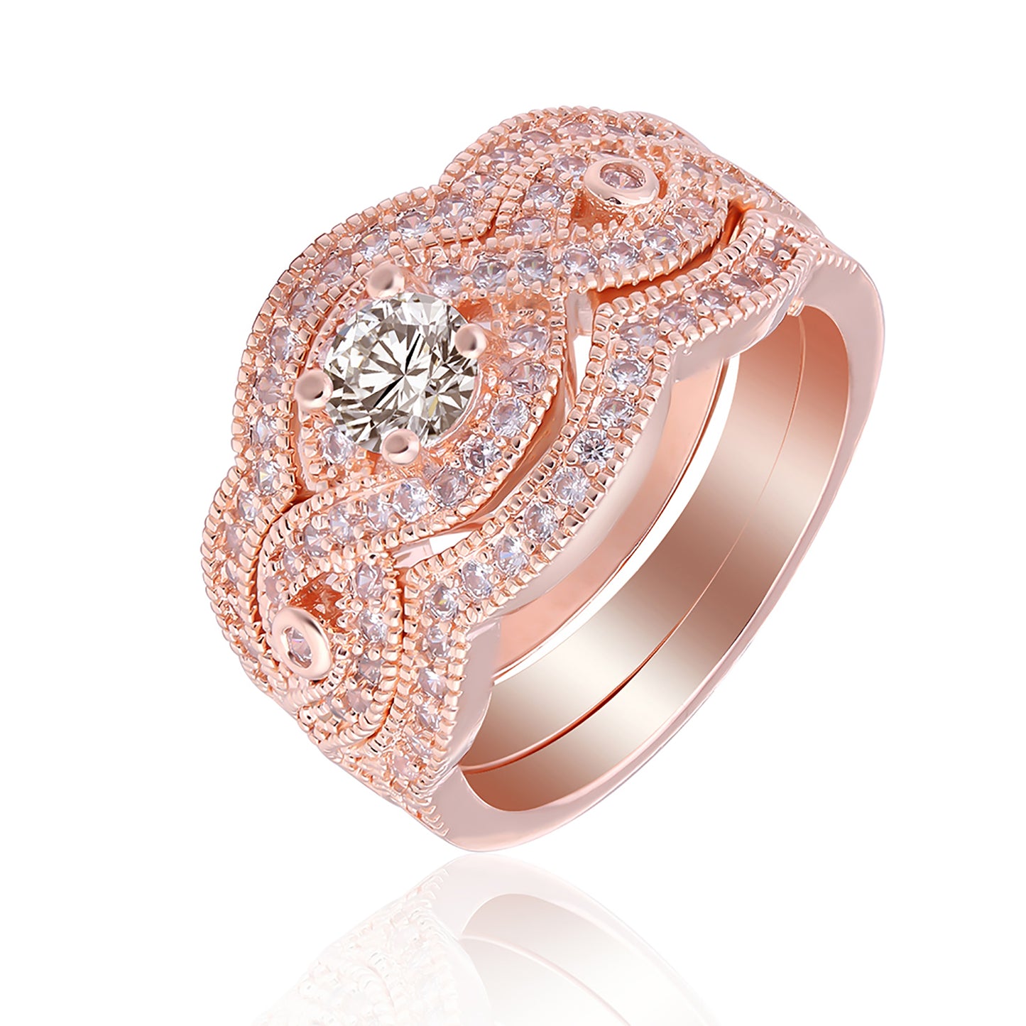 RoseyWeddingRingSetforWomen3pcCZEngagementMatchingBandsGingerLyneCollection_Gold-5