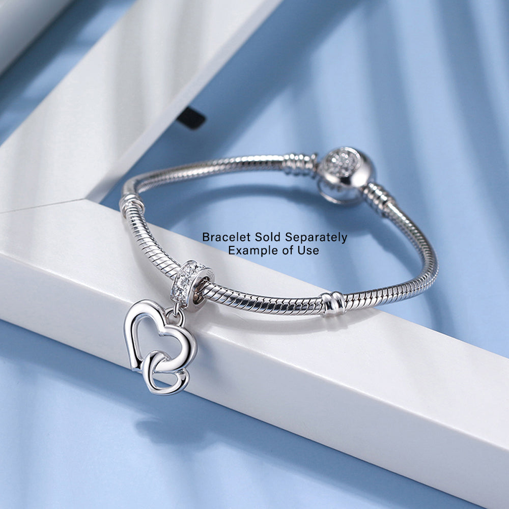 LinkedHeartsCharmforWomenSterlingSilverCZEuropeanBeadforBraceletGingerLyneCollection_Silver-2