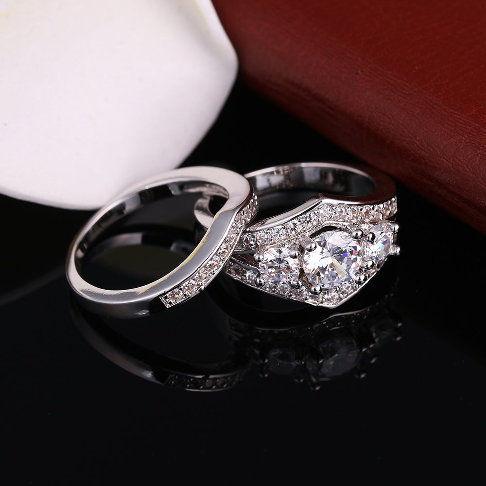 LeahaWeddingRingSetforWomen3pcBridalEngagementBandGingerLyneCollection_Silver-2