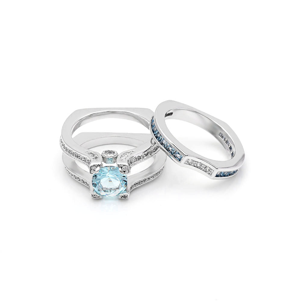 SkylarWeddingRingSetforWomenEngagementRingandMatchingBandCzGingerLyneCollection_LtBlue/LtBlue-2