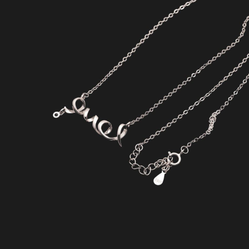 Daughter Greeting Card with Sterling Silver Love Script Necklace in Gift Box by Ginger Lyne Collection - GC-08-Love