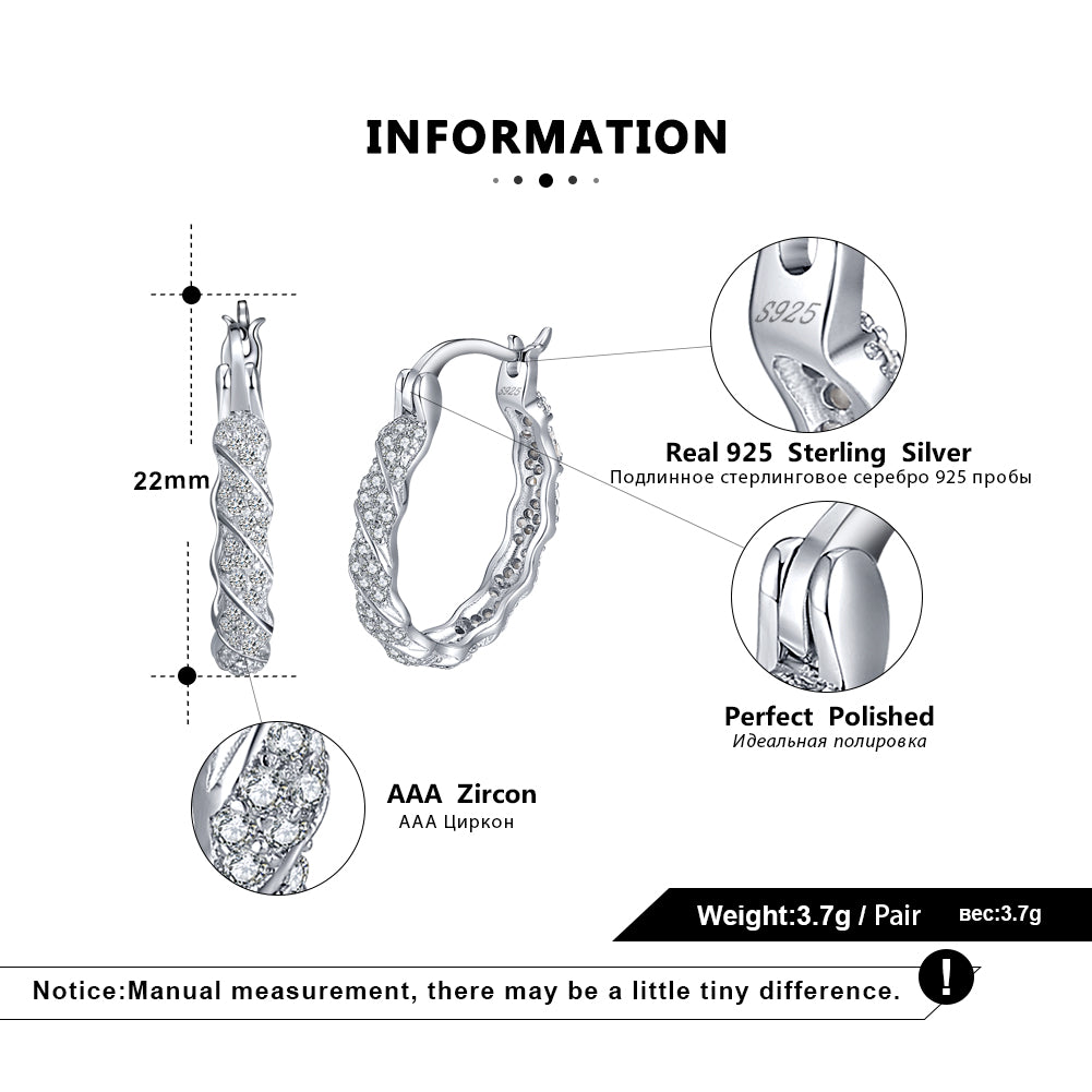 TwistHoopEarringsforWomenCubicZirconiaSterlingSilverGingerLyneCollection_Silver-7