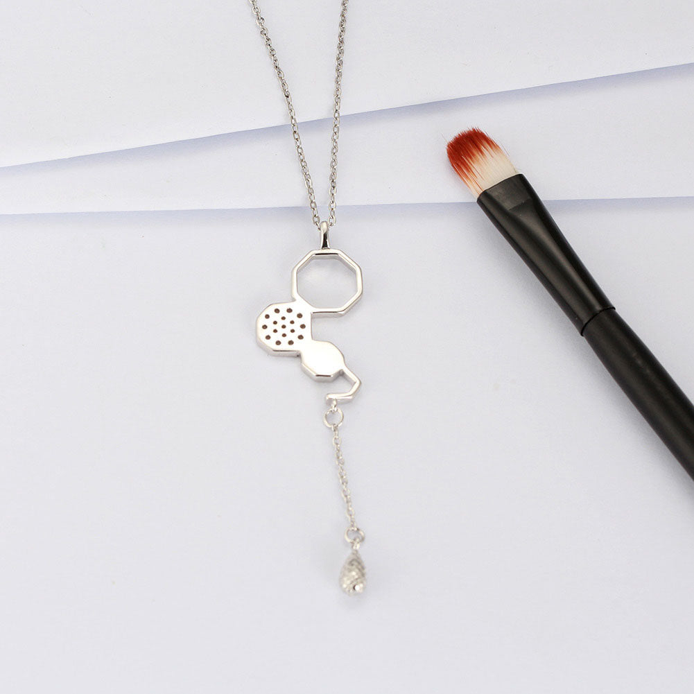 HoneycombDanglePendantNecklaceforWomenCzSterlingSilverGingerLyneCollection_Clear-4
