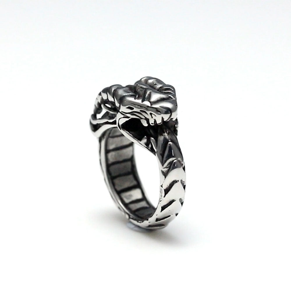 DragonRingforMenorWomenStainlessSteelGothicBikerPunkGingerLyneCollection_Silver-5