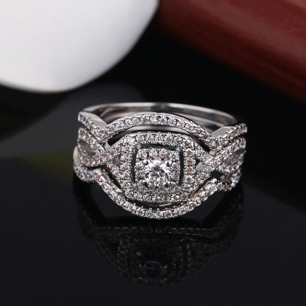 ParisWeddingRingSetforWomen3pcHaloEngagementCZBandsGingerLyneCollection_Silver-2