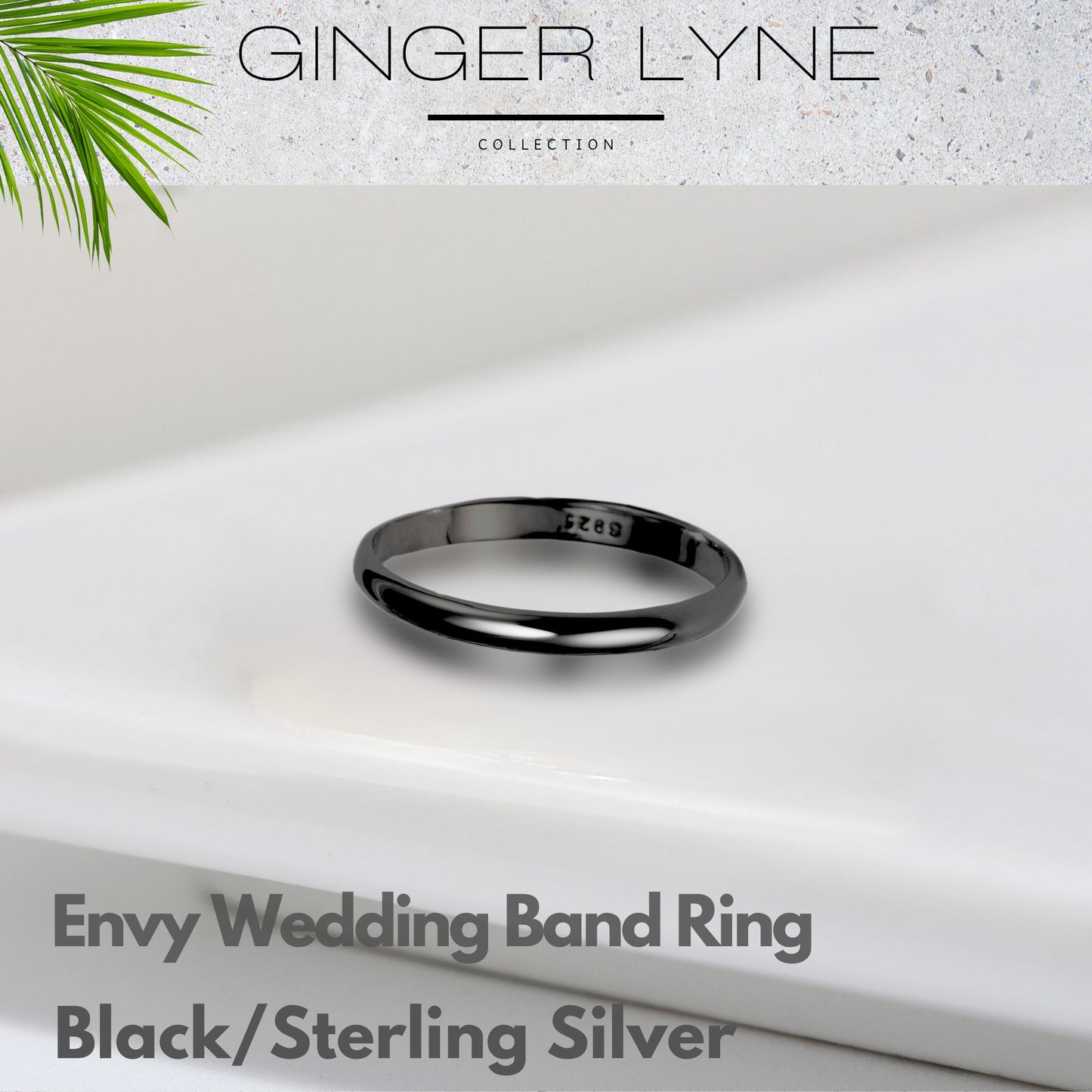 BlackWeddingBandforMenStackableRingforWomenSterlingSilverThinPlain_Black-2