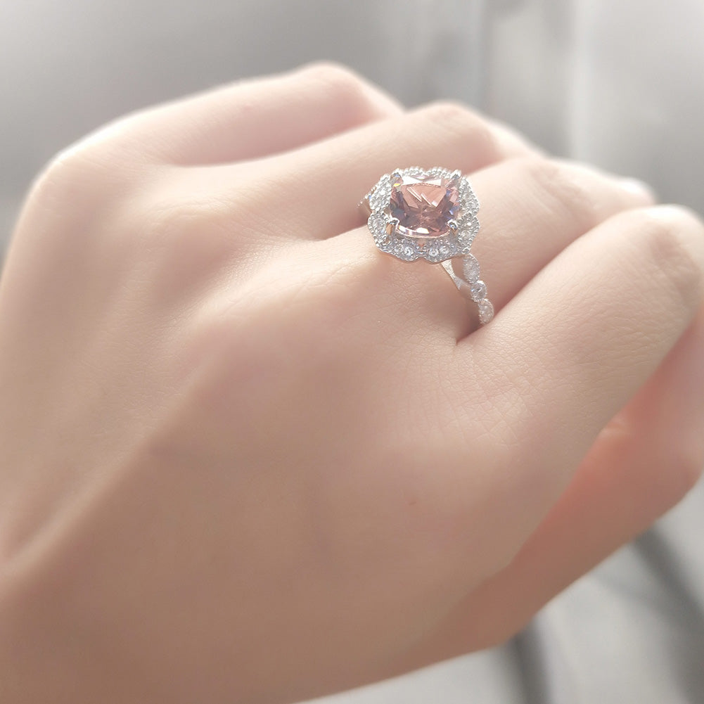 PinkMorganiteEngagementRingforWomenSterlingSilverGingerLyneCollection_Pink-5