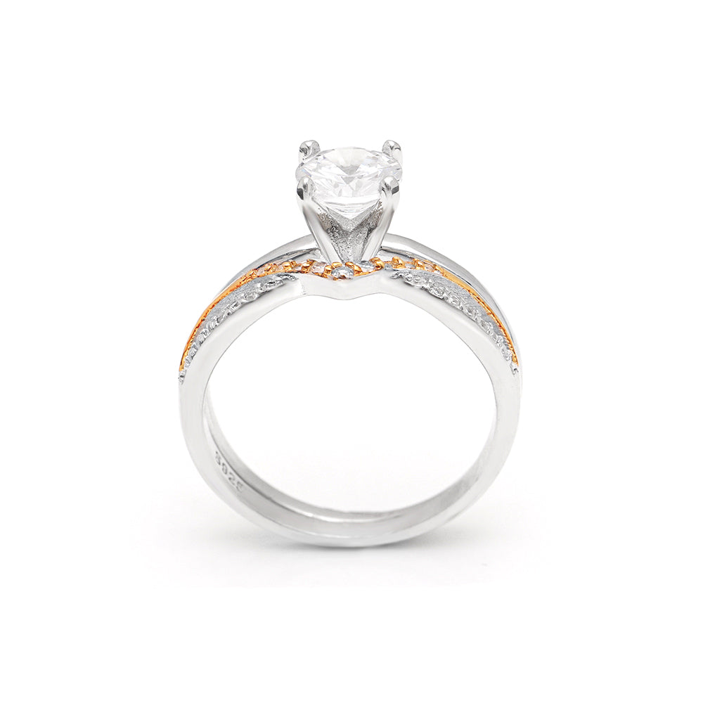 ChiaraWeddingRingSetSterlingSilverVShapeCZEngagementRingandBandGingerLyne_Gold-6