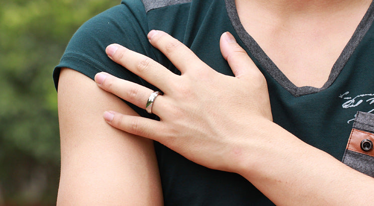 GingerLyneTungstenWeddingBandforMenorWomenLordsOneRingofPowerSilver6mmor4mm_4mmSilver-4