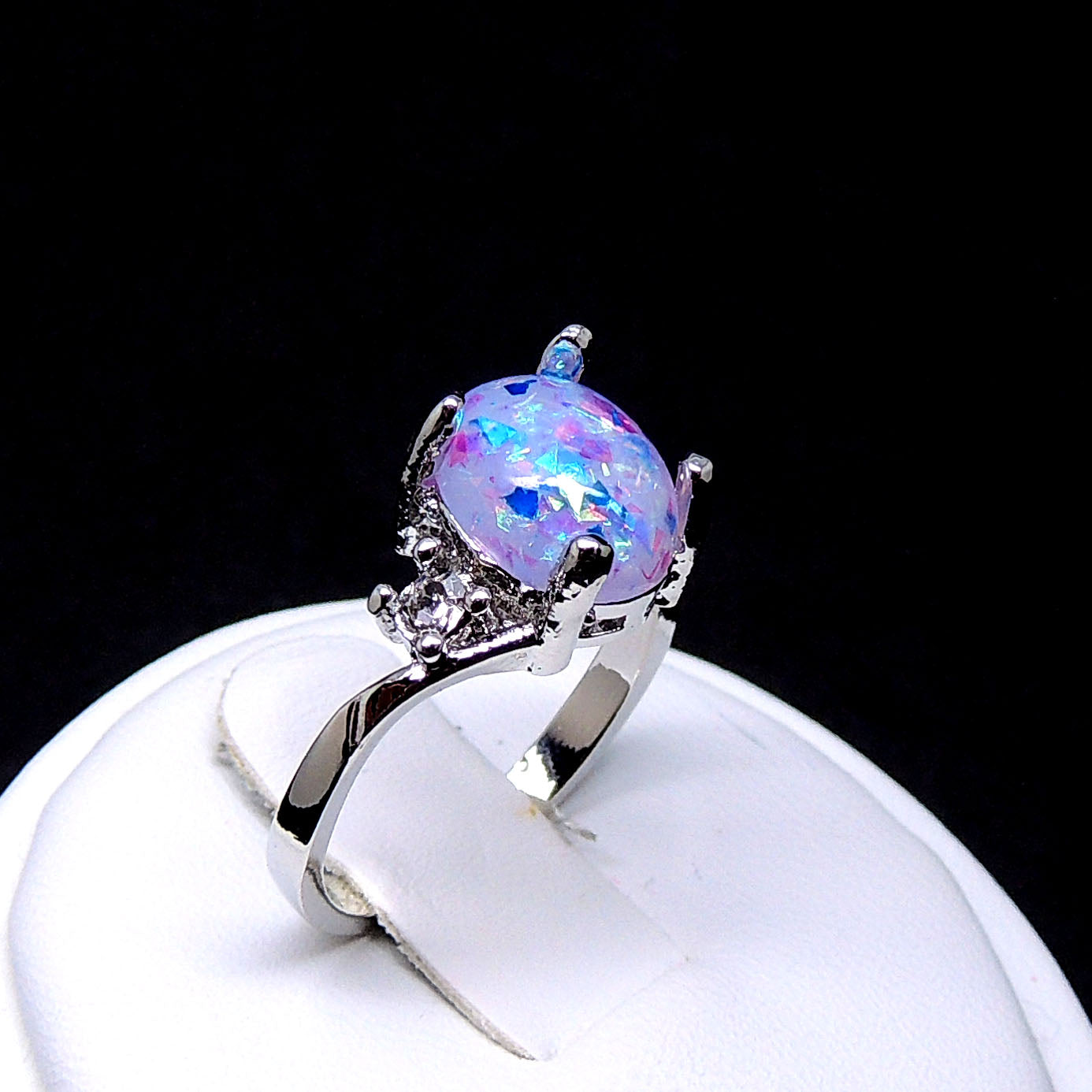 ArletteSimulatedFireGreenorPurpleOpalRingWomensEngagementGingerLyneCollection_Purple-3