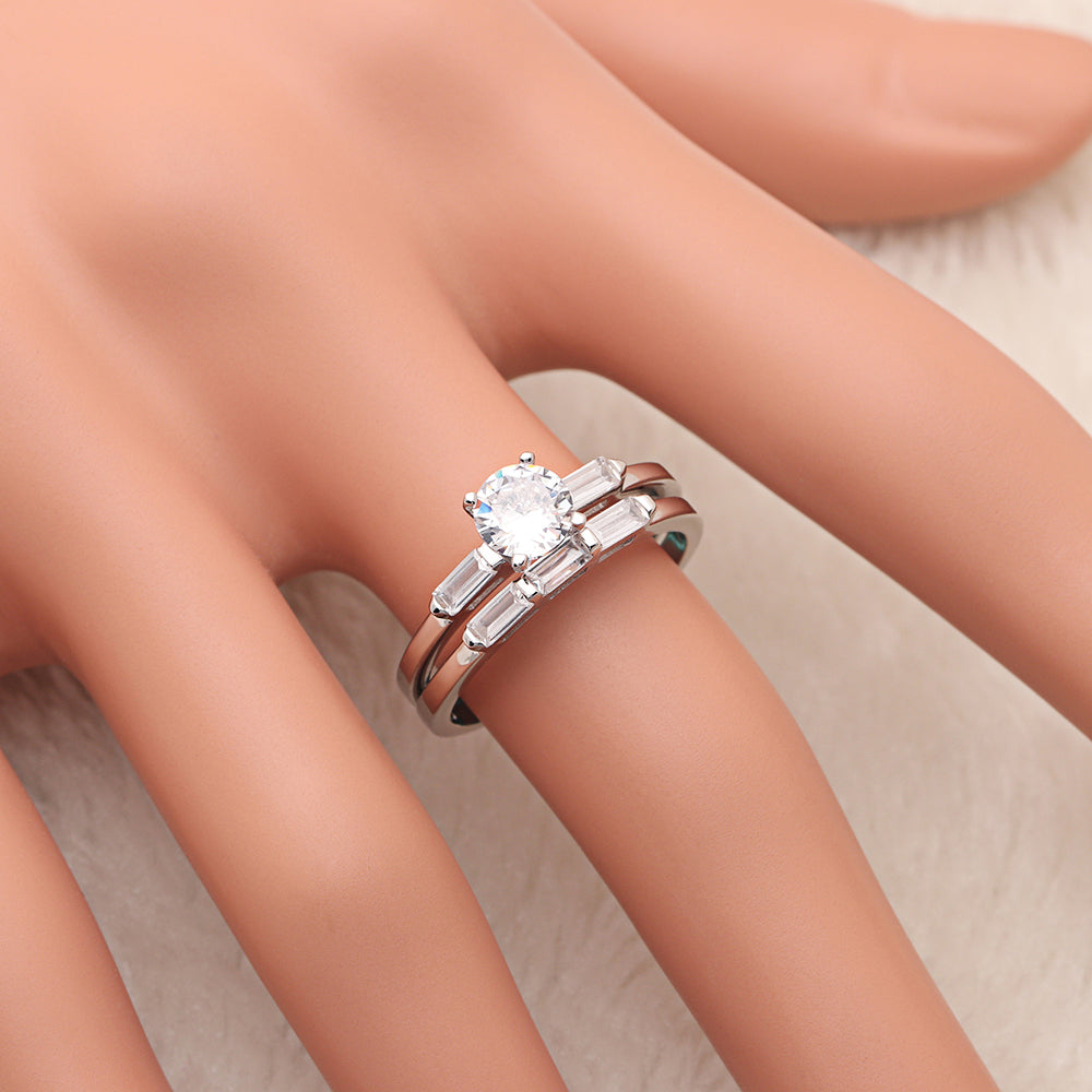 DioneWeddingRingSetSterlingSilverCzEngagementRingWomenGingerLyneCollection_Silver-5