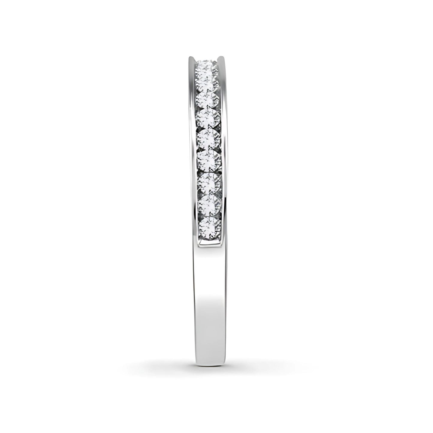 VictoriaAnniversaryBandRingSterlingSilverCzWomensGingerLyneCollection_Wgold/Silver-5