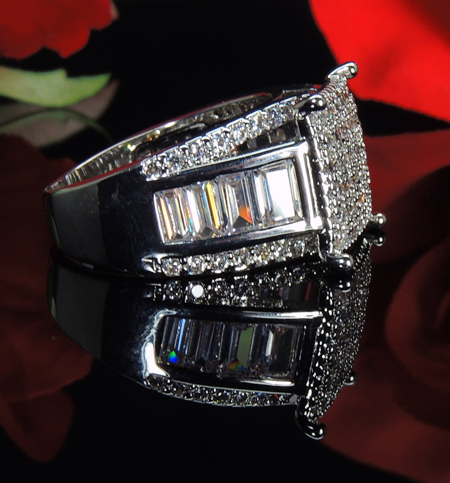 BaguetteEngagementRingforWomenbyGingerLyneCollection_Silver-3