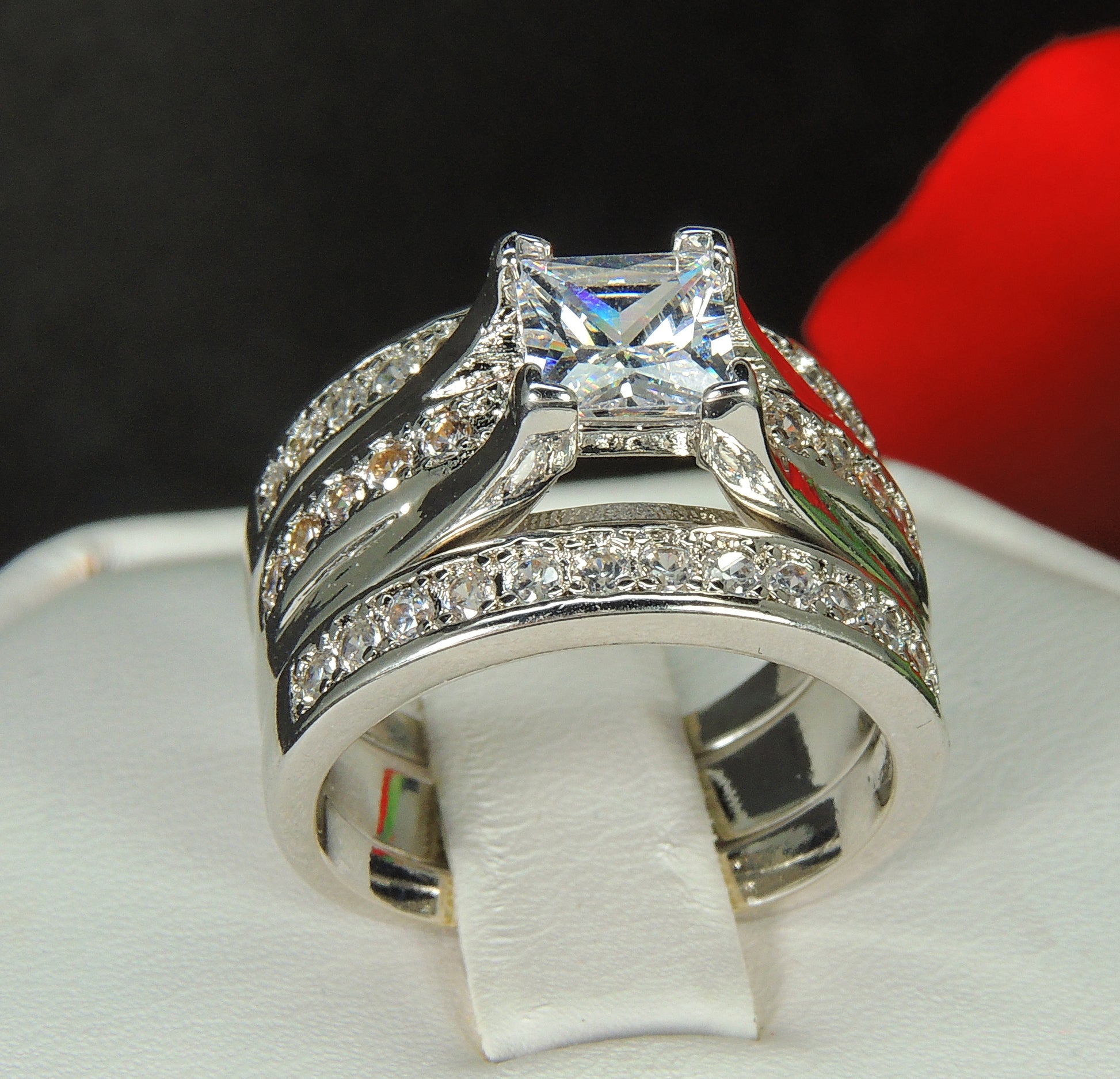 GailWeddingRingSetforWomen3pcEngagementMatchingBandGingerLyneCollection_Silver-2