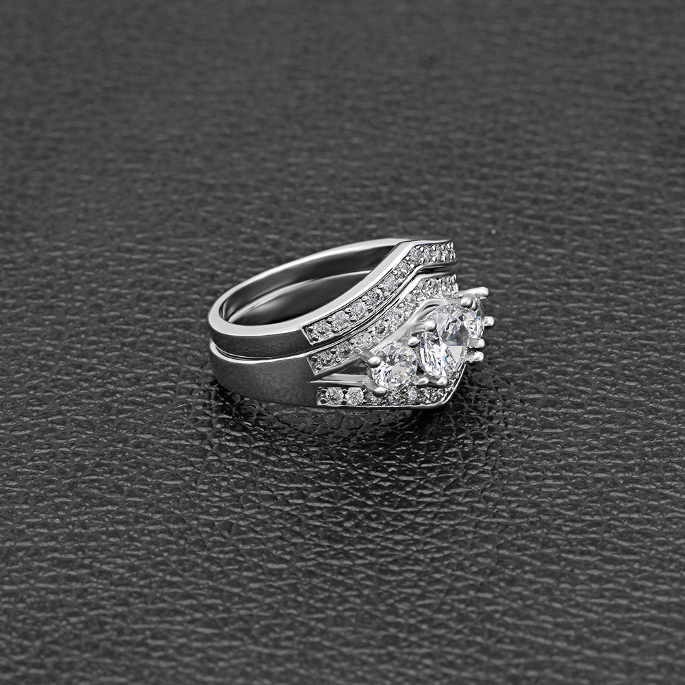 LeahaWeddingRingSetforWomen3pcBridalEngagementBandGingerLyneCollection_Silver-6