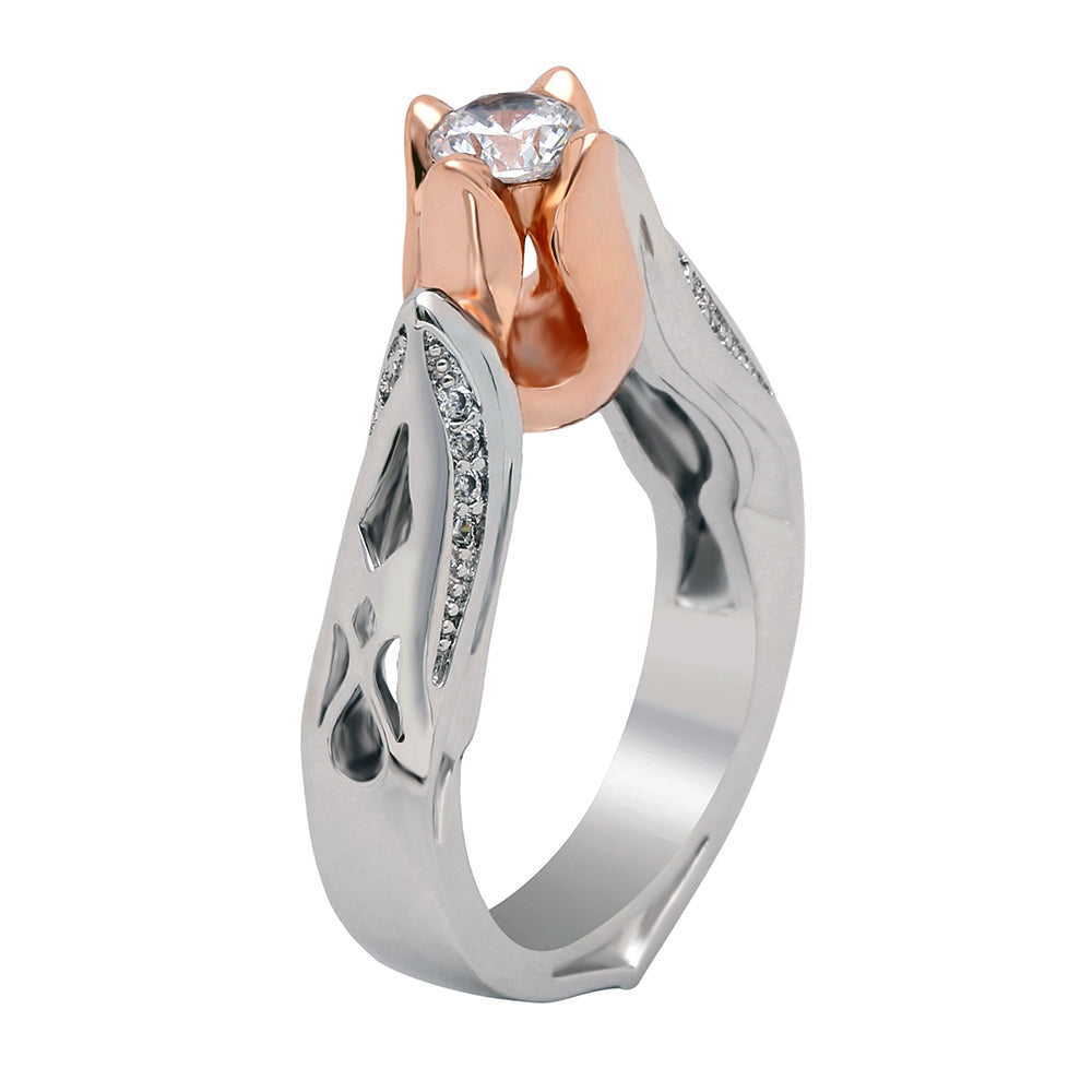 RosebudEngagementRingSolitaireRoseGoldPlatedWomensGingerLyneCollectionSize10_Silver-1