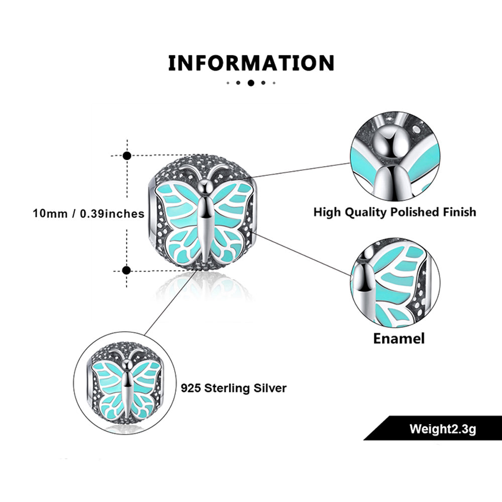 ButterflyCharmEuropeanBeadSterlingSilverBlueGingerLyneCollection_Blue-5