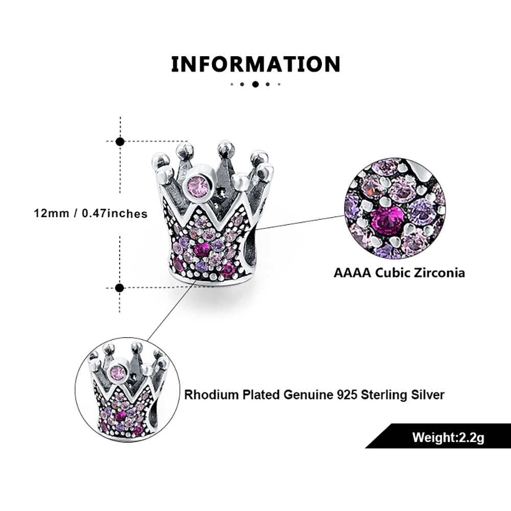CrownCharmEuropeanBeadCZSterlingSilverGingerLyneCollection_Silver-4