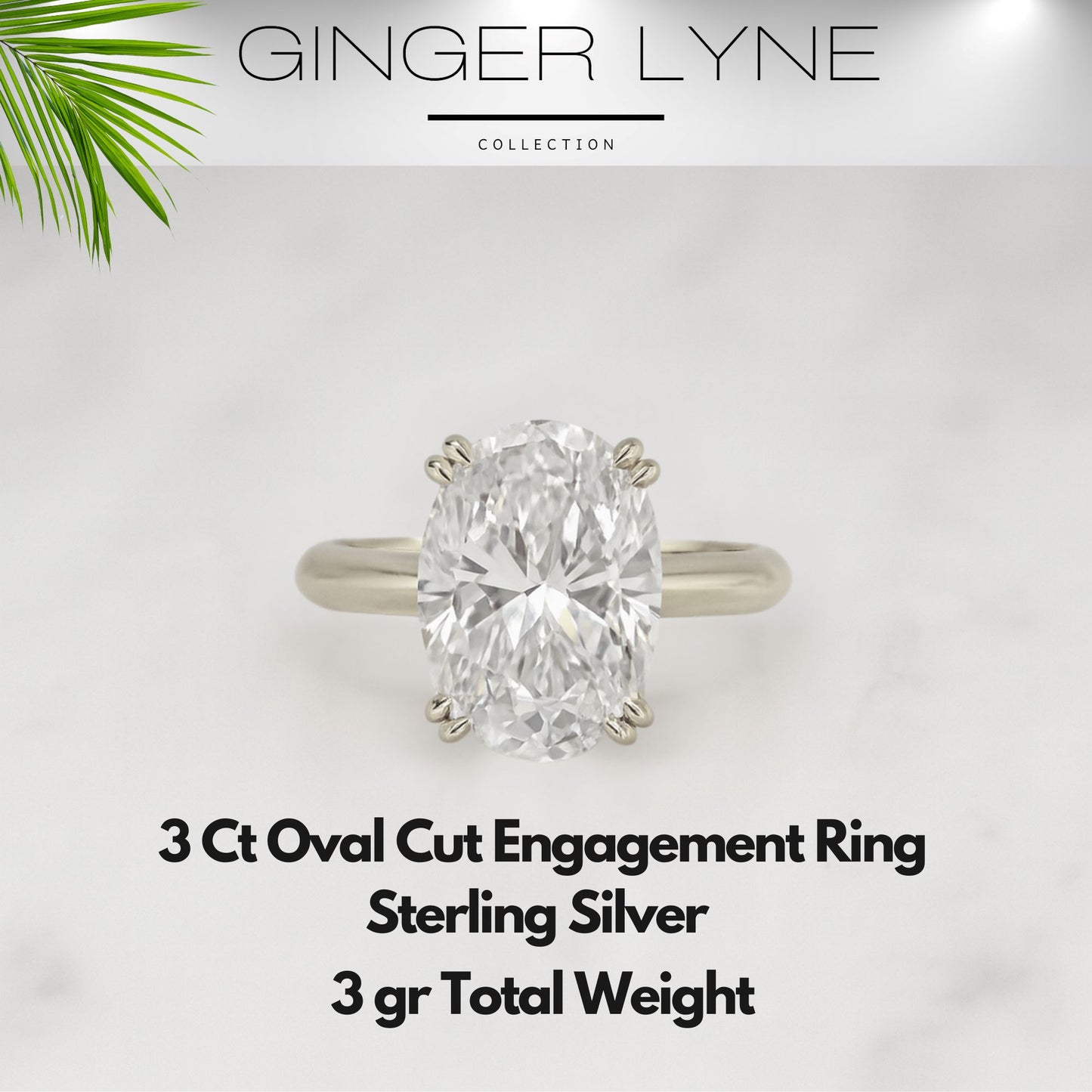 Solitaire3CtOvalCutEngagementRingforWomenSterlingSilver8ACZGingerLyneCollection_GoldTone-2