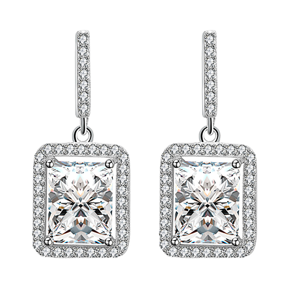 DorianDropDangleHaloEmeraldCzSterlingSilverWomensGingerLyneCollection_Silver-4
