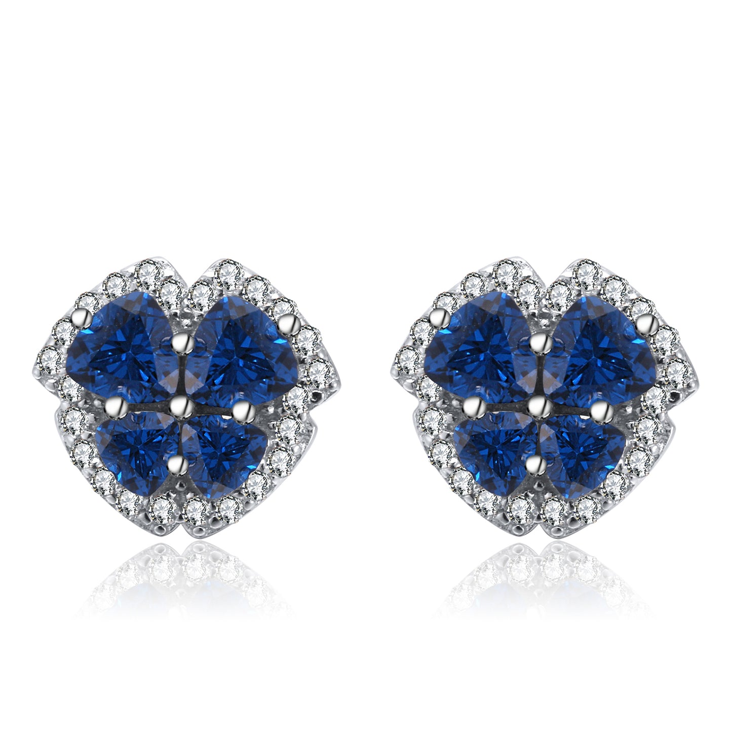 HaloStudEarringsforWomenSterlingSilverLondonBlueCzGingerLyneCollection_Blue-1