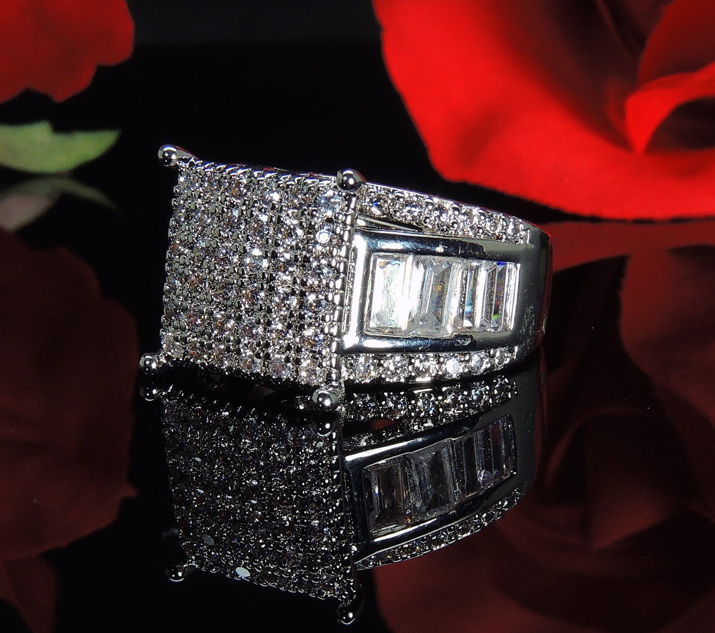 BaguetteEngagementRingforWomenbyGingerLyneCollection_Silver-4