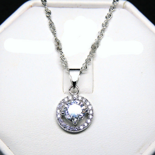 JanieNecklaceforWomenHaloCubicZirconiaPendantbyGingerLyneCollection_Silver-4
