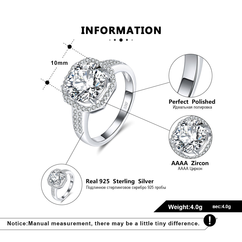 HaloBridalEngagementRingforWomen4CTCZSterlingSilverGingerLyneCollection_Silver-7