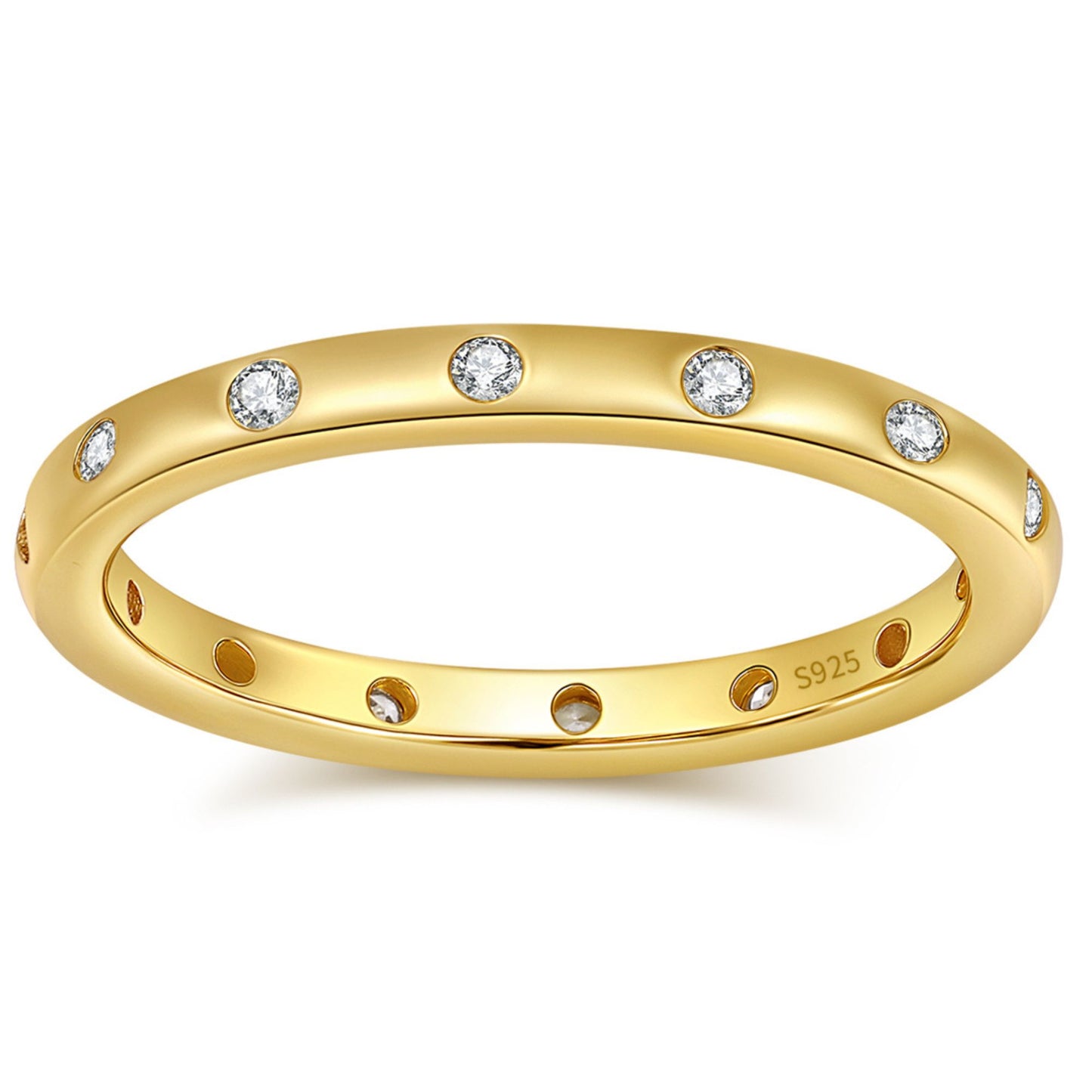CelestaEternityRingsforWomenStackableWeddingBandsCZ2mmSterlingSilverGingerLyne_Gold-1