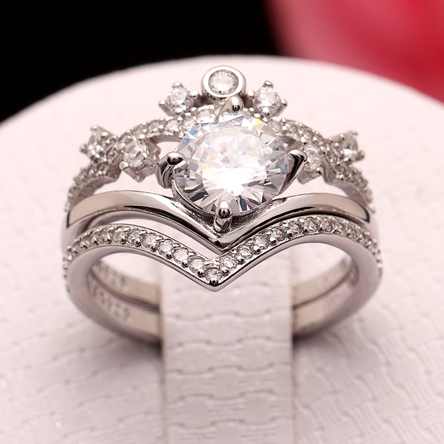 LyonaWeddingRingSetWomenCzSterlingSilverBridalEngagementMatchingBandGingerLyneCollection_Clear-2