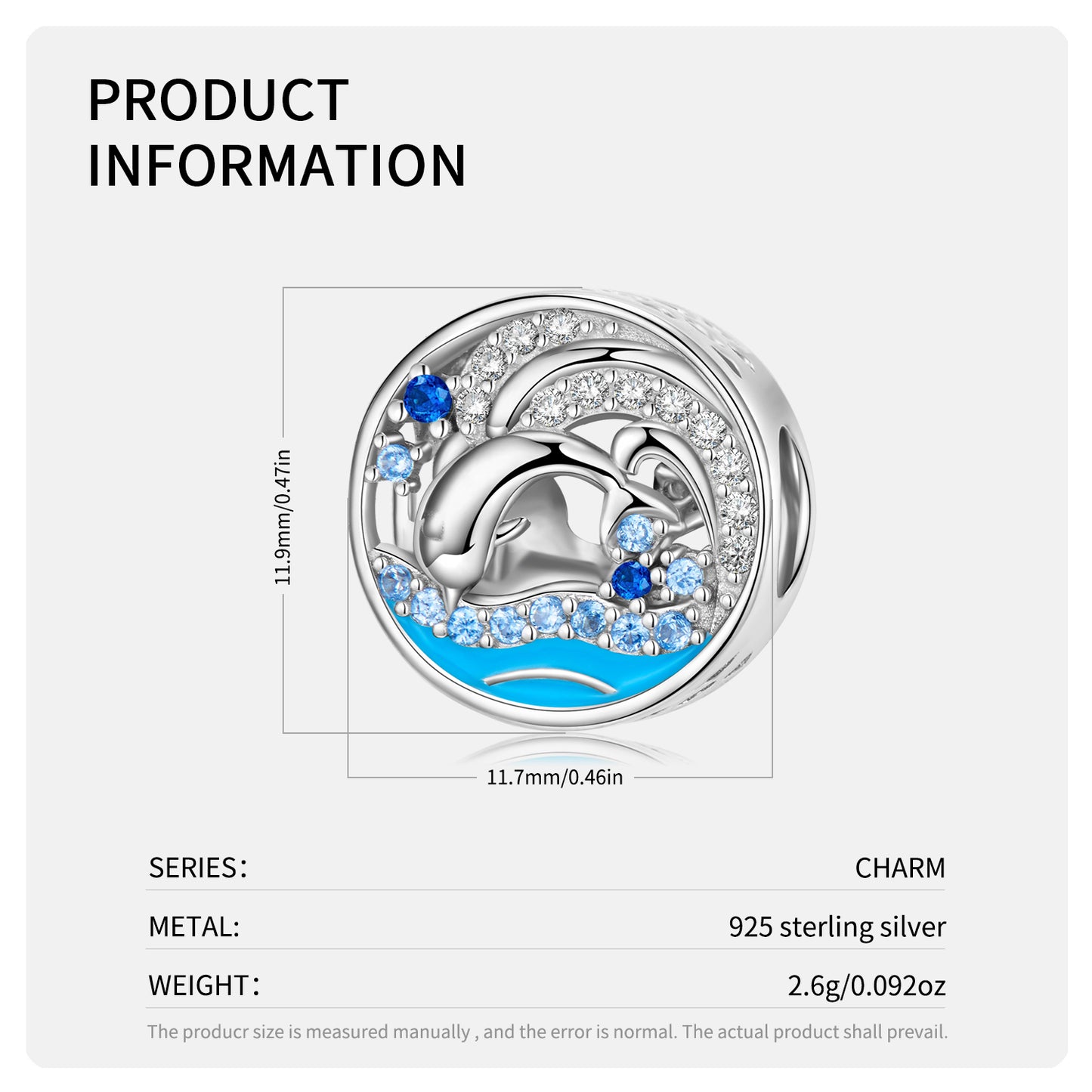 DolphinOceanCharmEuropeanBeadCZSterlingSilverGingerLyneCollection_Silver-2