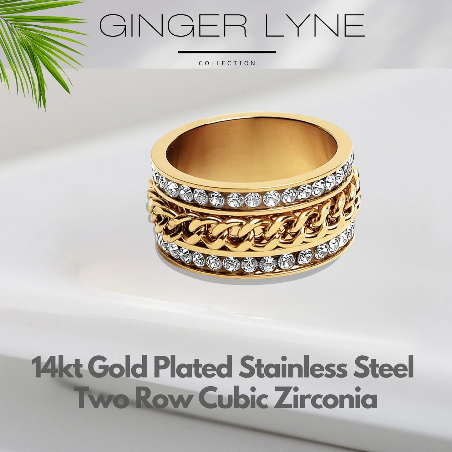 TwoRowCZSpinnerEternityRingforWomen14KtGoldPlatedStainlessSteelWideBandGingerLyneCollection_Gold-2