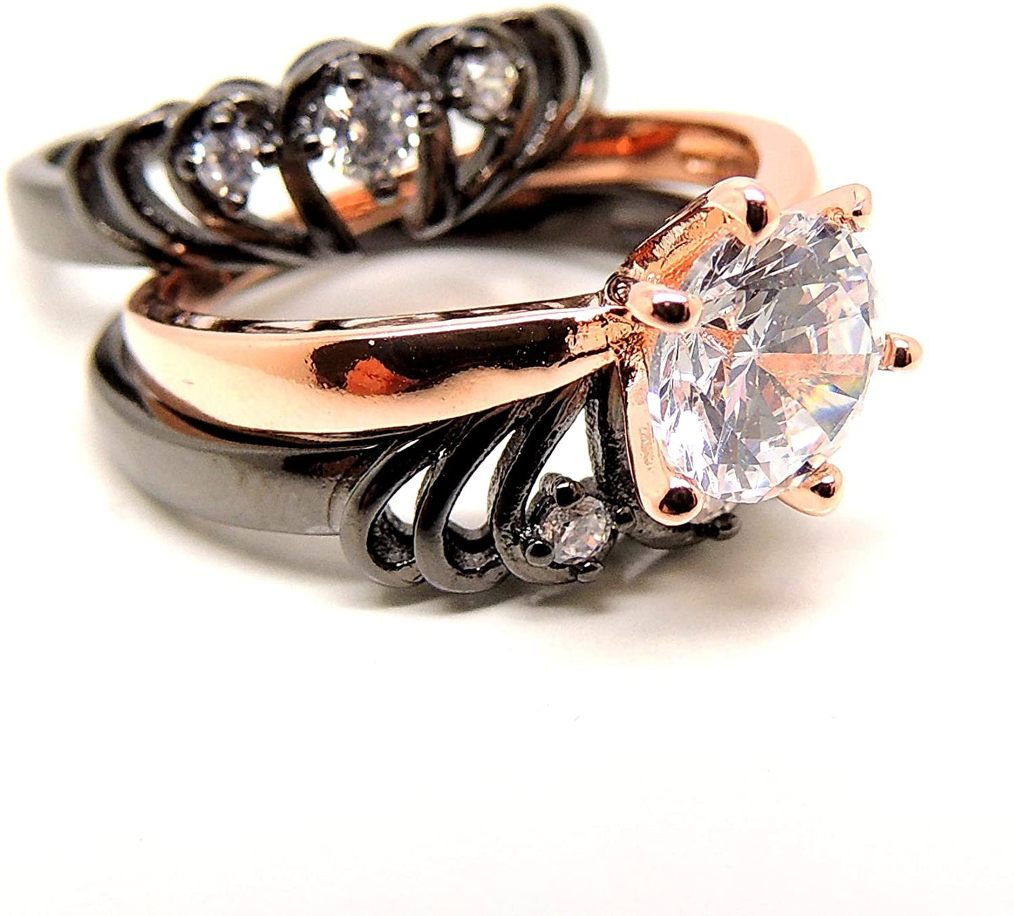 CordeliaWeddingRingSetforWomenSolitaire3pcBlackRoseCzEngagementGingerLyneCollection_Black-5
