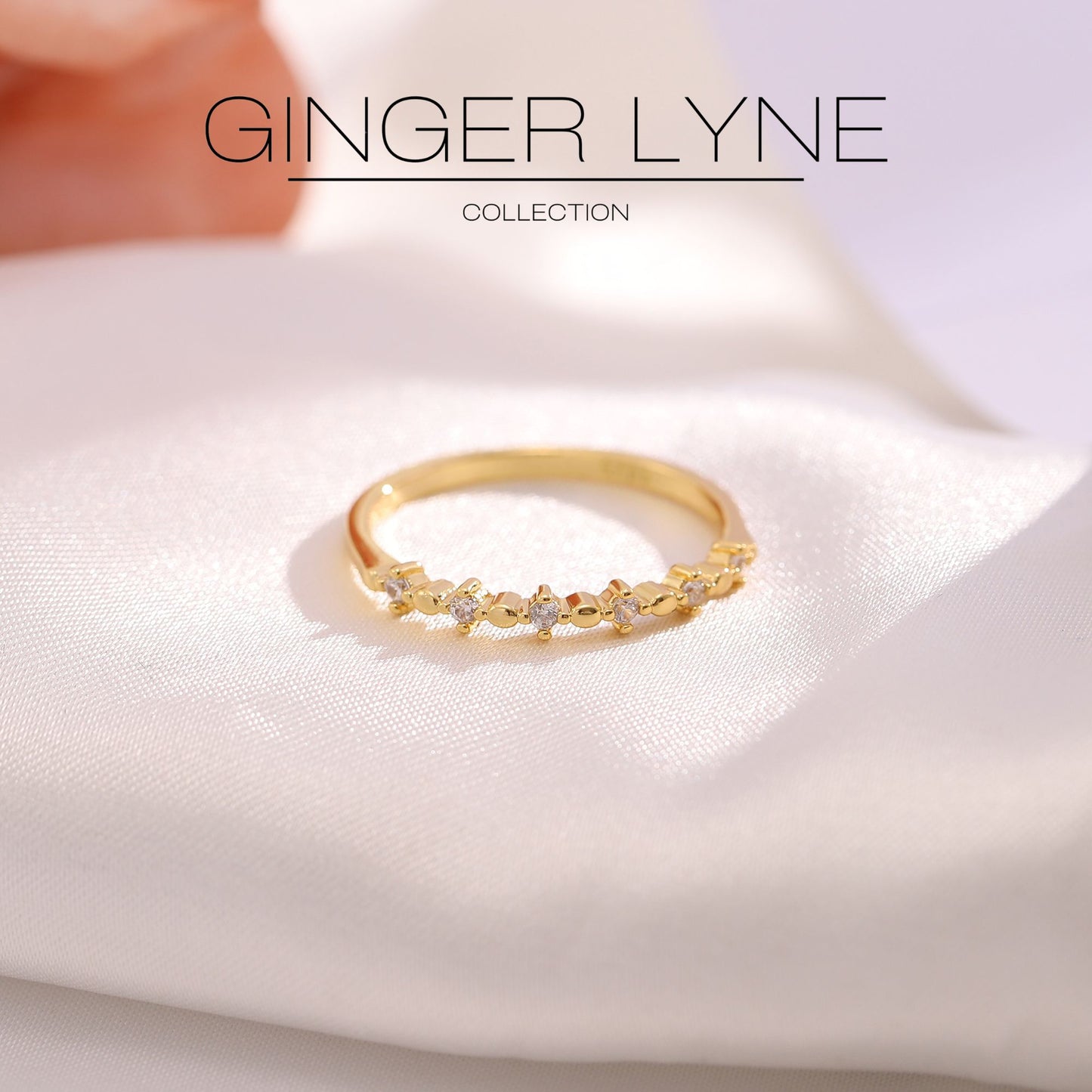 ElaraHalfEternityRingforWomenSterlingSilverCZAnniversaryWeddingBandStackablebyGingerLyne_Gold-8