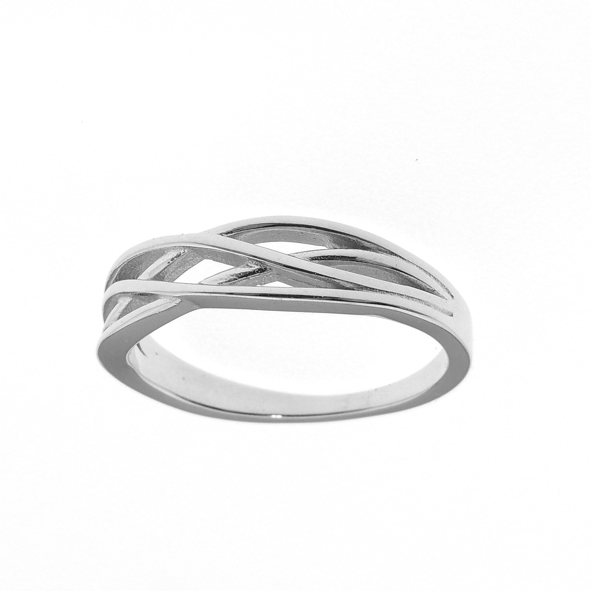 LanieWeddingBridalBandRingSterlingSilverWomensMensGingerLyneCollection_Silver-3
