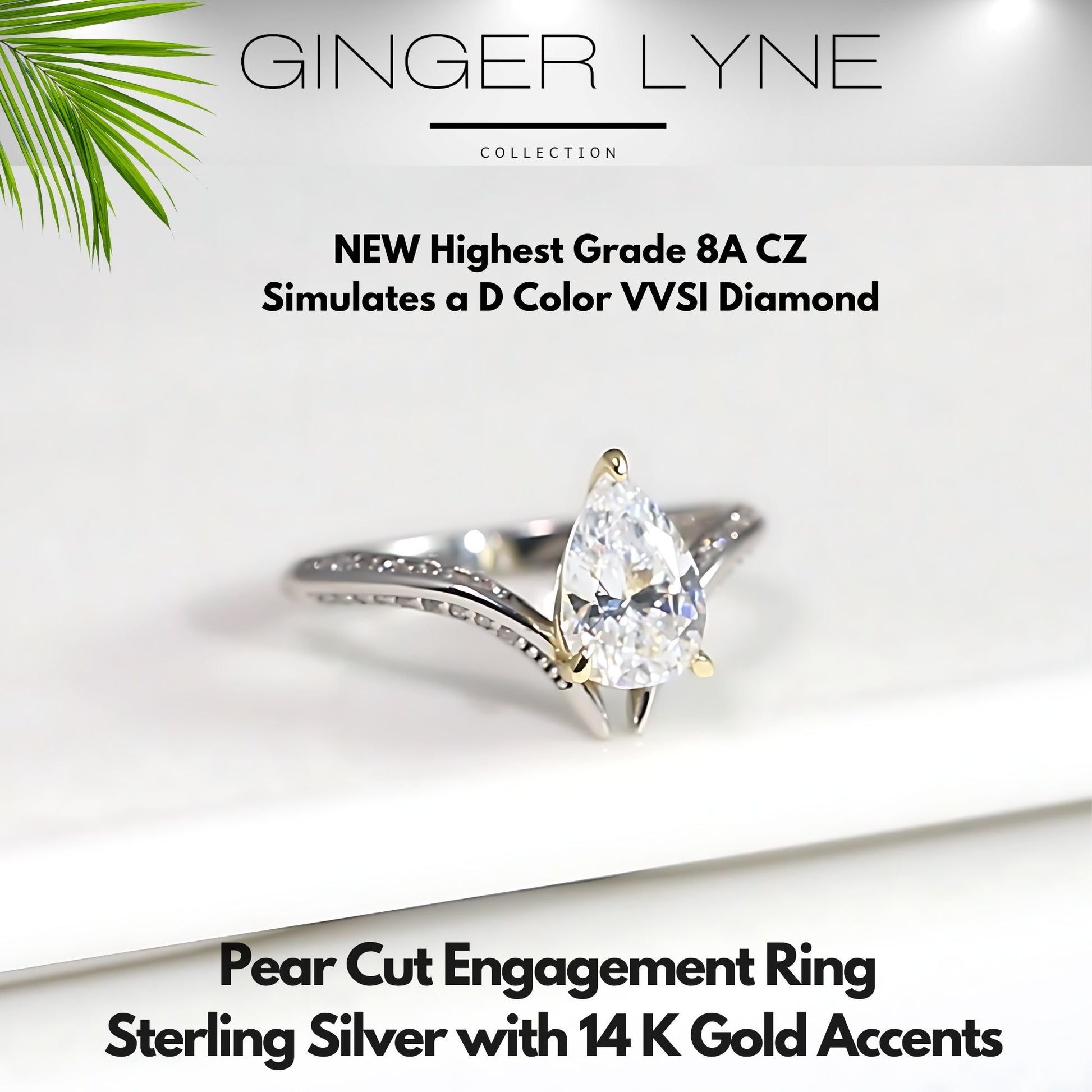 PearEngagementRingforWomenbyGingerLyne1.5Ct8ACZSterlingSilverWeddingRing_Silver-2