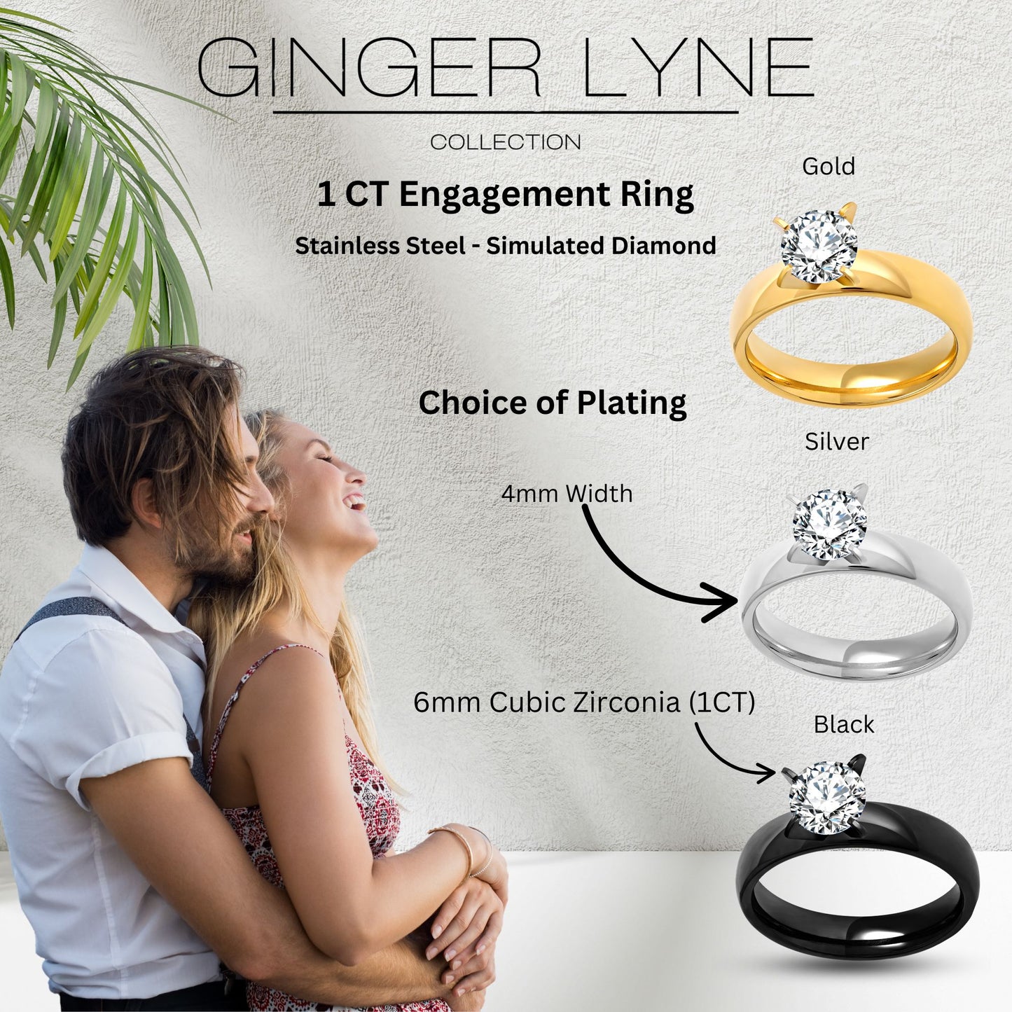 4mmGoldStainlessSteelWomenEngagementRingGingerLyneCollection_Gold-4