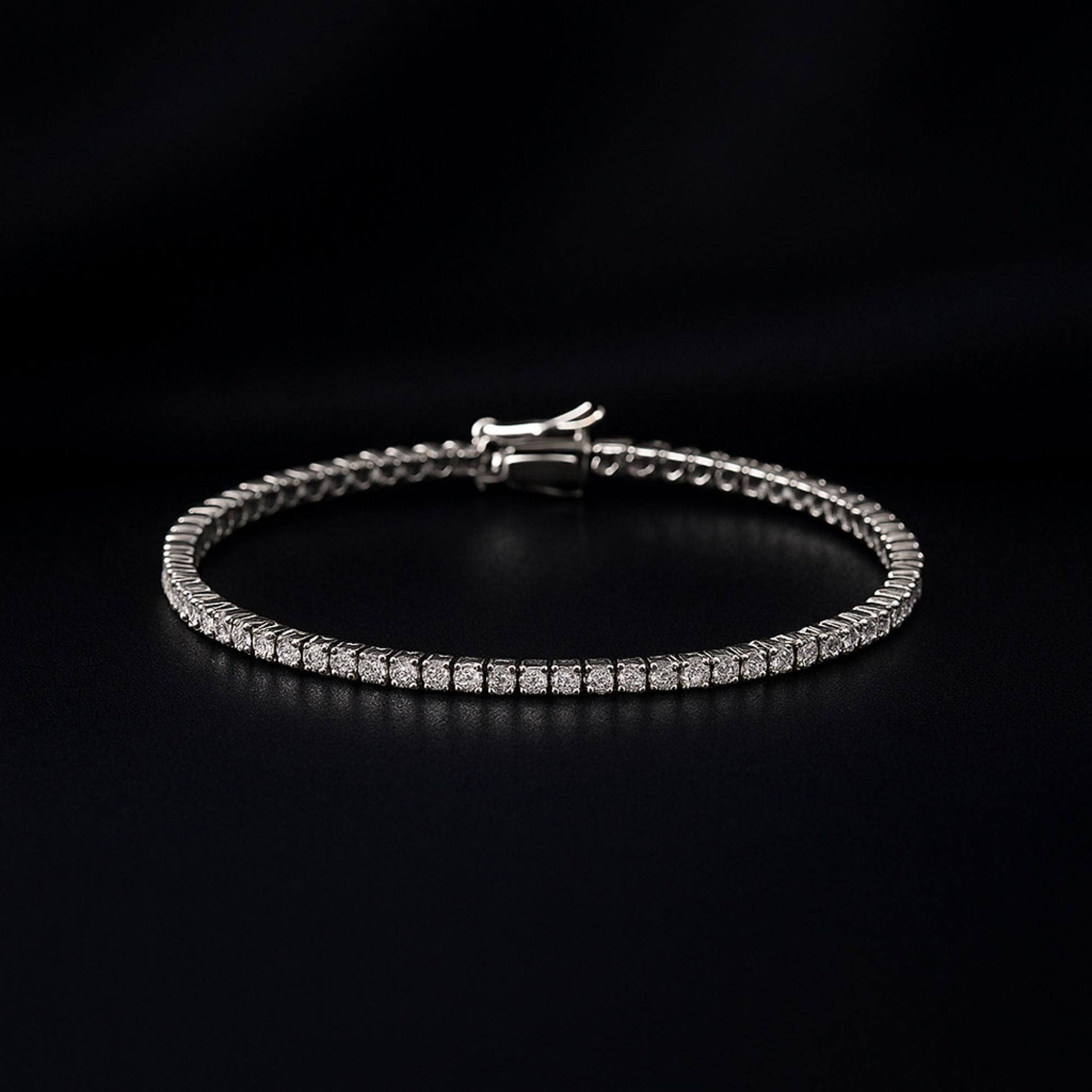 Classic Tennis Bracelet for Women Sterling Silver 3mm Cubic Zirconia 8"  Ginger Lyne Collection - 3mm 8" Length