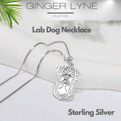 Labrador Retriever Lab Dog Necklace Sterling Silver Womens Ginger Lyne Collection - Necklace