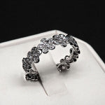 Load image into Gallery viewer, Erica Flower Cubic Zirconia Anniversary Wedding Band Ring Ginger Lyne Collection - 10
