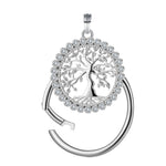 Load image into Gallery viewer, Family Tree Charm Holder for Necklace by Ginger Lyne Sterling Silver Gift for Grandmother or Mother - Family Tree-CH

