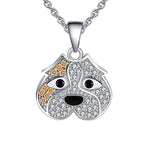 Load image into Gallery viewer, Pitbull Dog Necklace for Women or Girls Sterling Silver Cz Ginger Lyne Collection - Necklace
