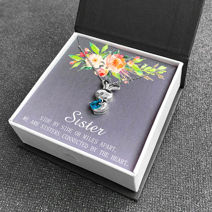 SisterGreetingCardSterlingSilverBunnyLoveNecklaceforWomenGingerLyneCollection_Sister-26-2