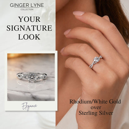 QueenaSolitaireEngagementRingforWomenSterlingSilverCZGingerLyneCollection_WhiteGoldOverSilver-7
