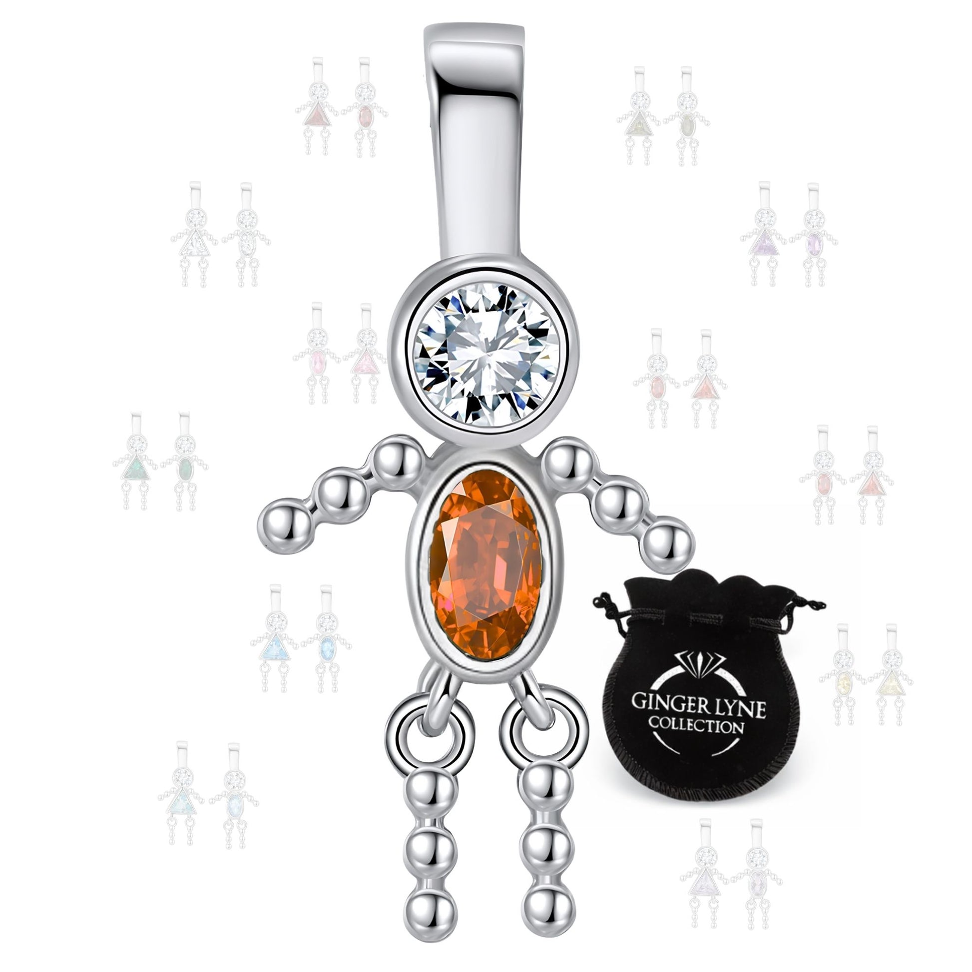 BirthstoneFamilyPendantforMombyGingerLyneStainlessSteelCubicZirconiaCharmsForGrandmaNecklace_Male-January-Silver-1